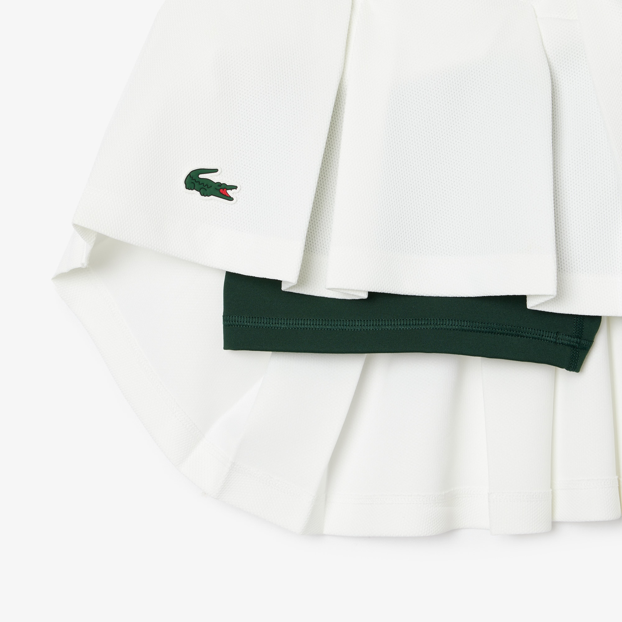 Jupe sport avec shorty intégré en piqué Robes & Jupes - Blanc - Lacoste - Femme