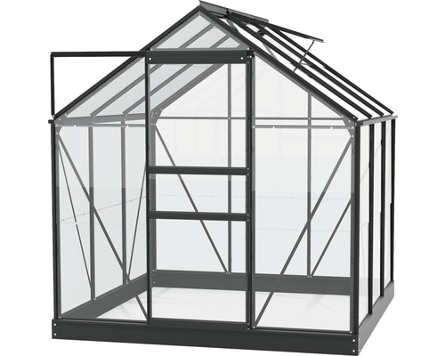 Vitavia Planet 3800 kas, enkelvoudig veiligheidsglas 3 mm, 195 x 195 cm, zwart