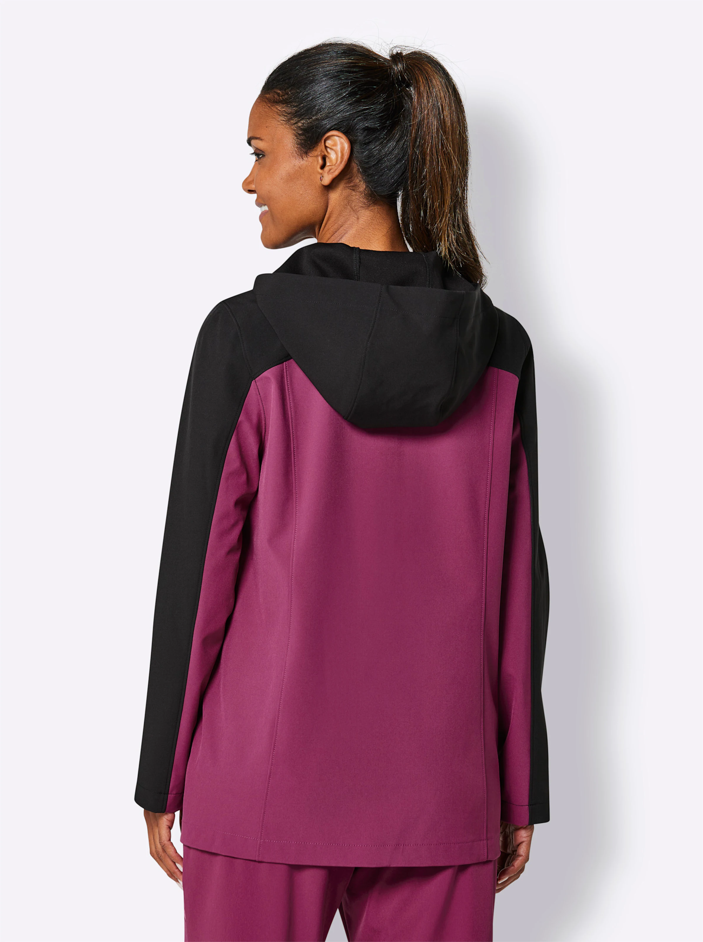 Catamaran Sports Softshell-Jacke in schwarz-malve