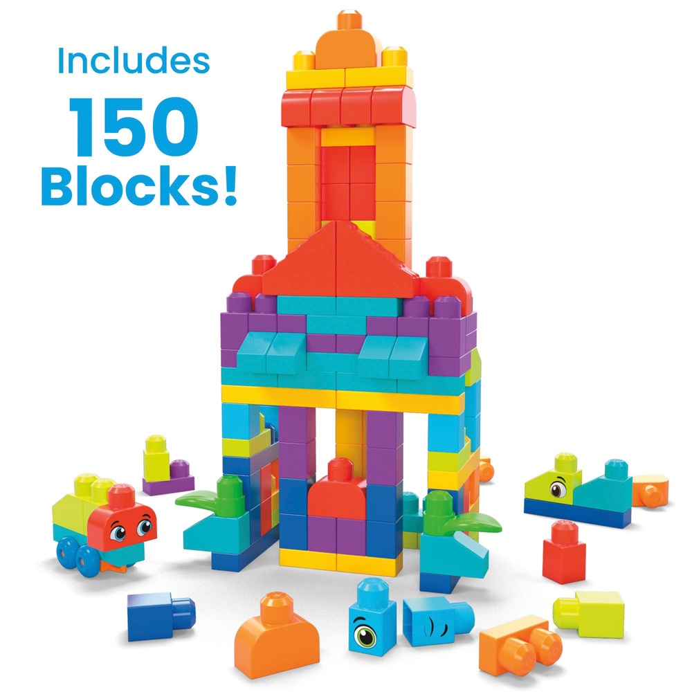 Mega Bloks First Builders 150-teiliges größeres Baukasten-Spielset
