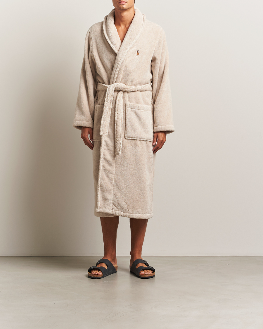 Polo Ralph Lauren Cotton Terry Robe Khaki Stone