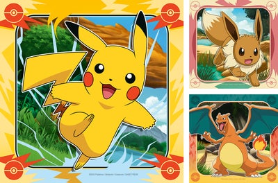 Ravensburger Pokémon Puslespill 3x49 Brikker