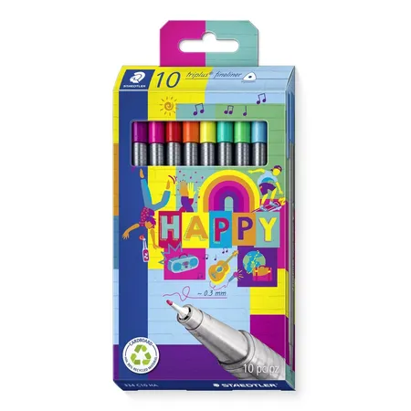 STAEDTLER® triplus® fineliner 334 Fineliner Happy 10er Set