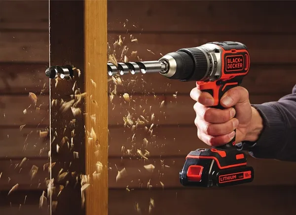 BLACK DECKER BL188KB - Hammerbor - ledningfri - 2-hastigheders - one-piece - 52 N·m - 2 batterier - 18 V