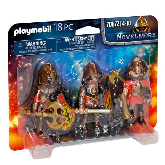 3 combattants Burnham Raiders Playmobil Novelmore 70672