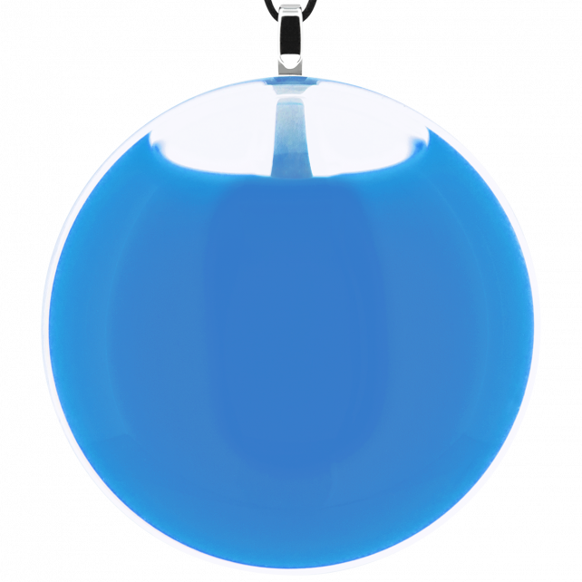 Pendentif en verre soufflé - Galet Giga Milk