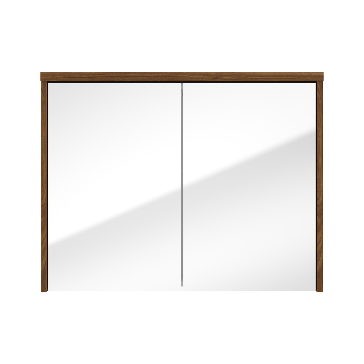 Fontana Basic spiegelkast 80cm met 2 deuren walnoot