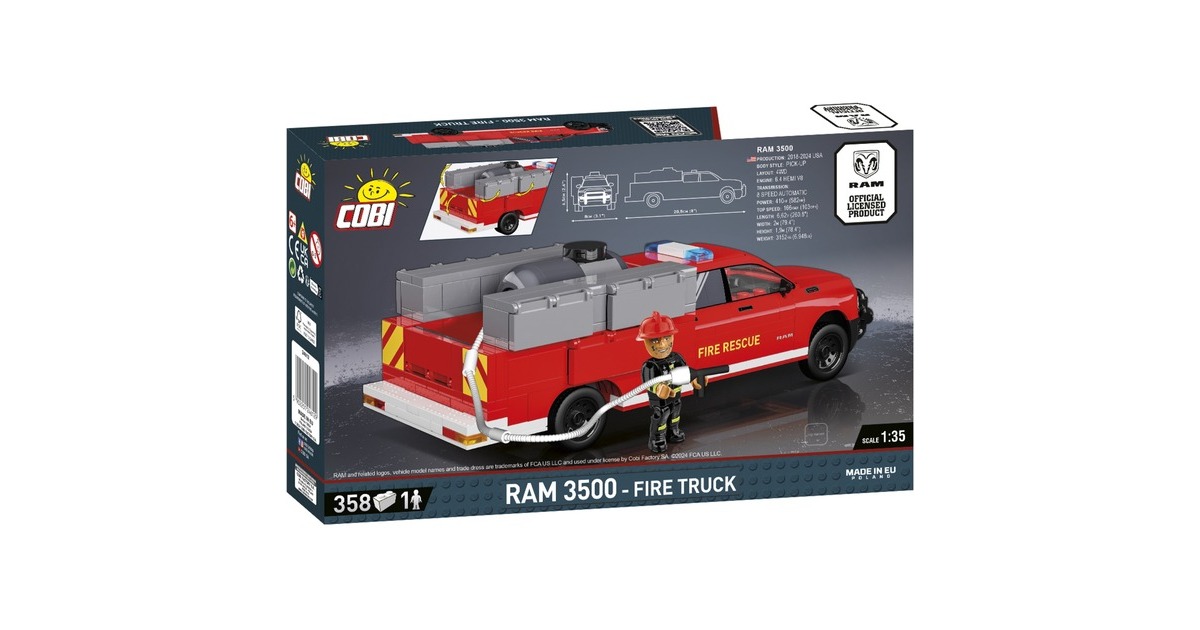 COBIRAM 3500 - Fire Truck Constructiespeelgoed  (Schaal 1:35)