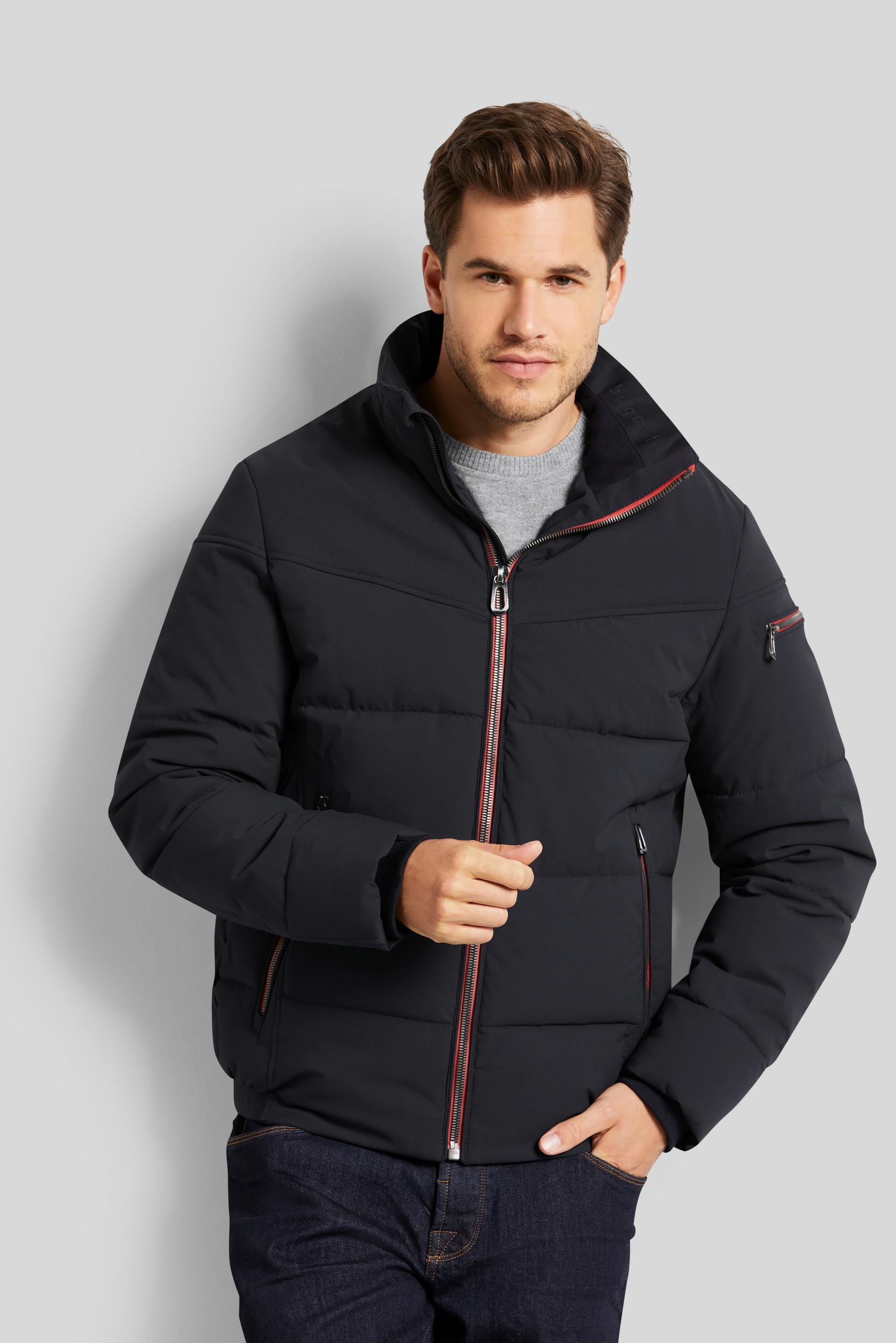 bugatti Blouson ohne Kapuze mit breitem Steppbild