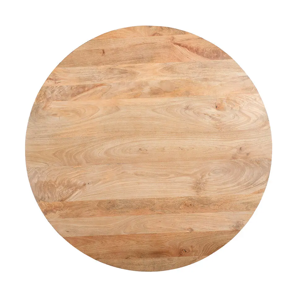QUVIO Eettafel Sofia – Rond – Ø120 – Kruispoot – Naturel