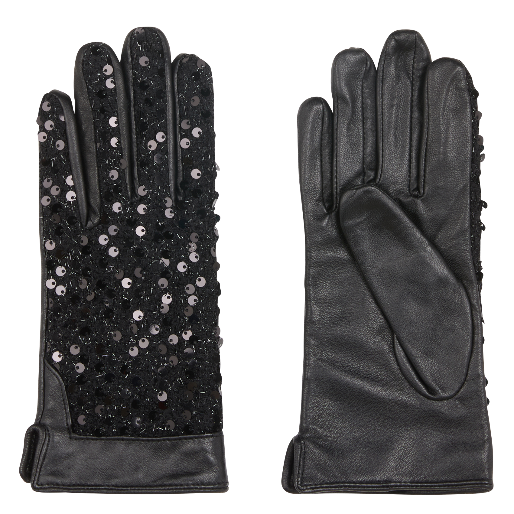 Gants à sequins | Noir