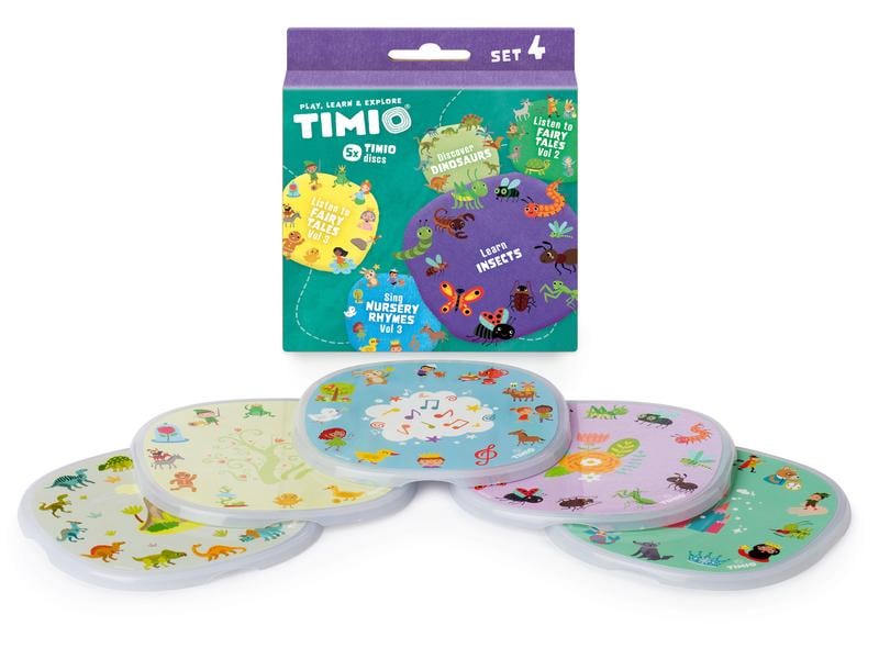 Timio Audio Disc Set 4 5 Discs Set mit 5 Discs für den edukativen Audio- und Musikplayer