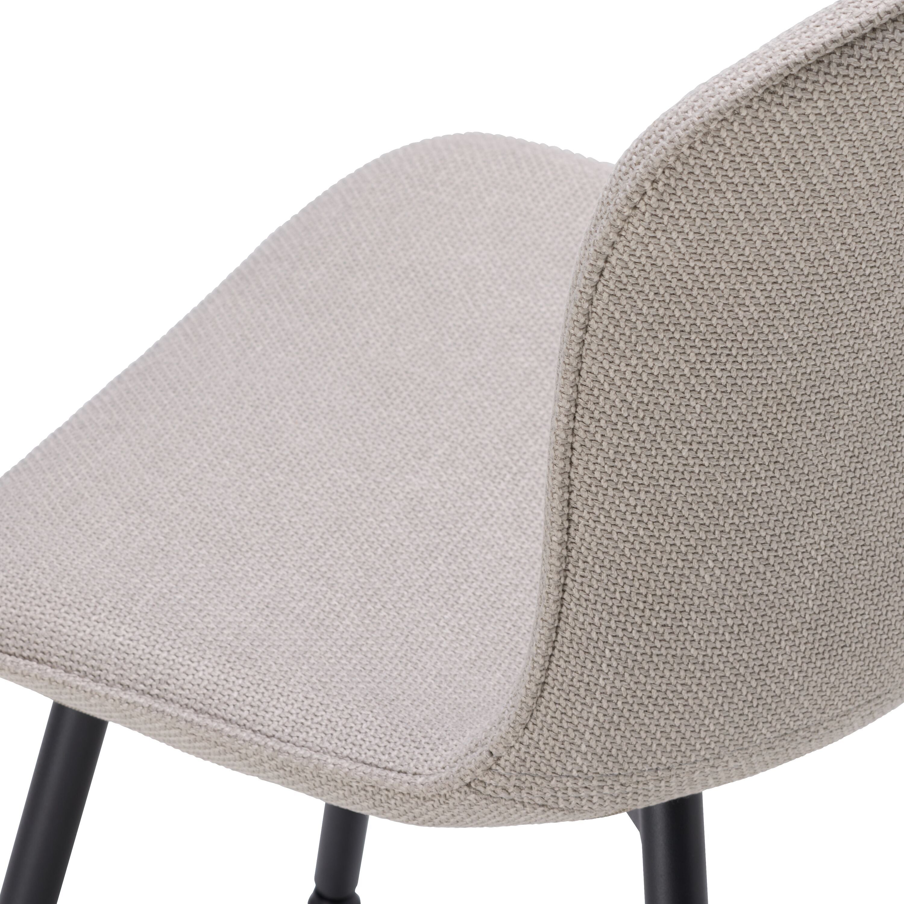GIANNI Stuhl - Hellgrau / B: 48.0 cm x T: 58.5 cm x H: 84.0 cm