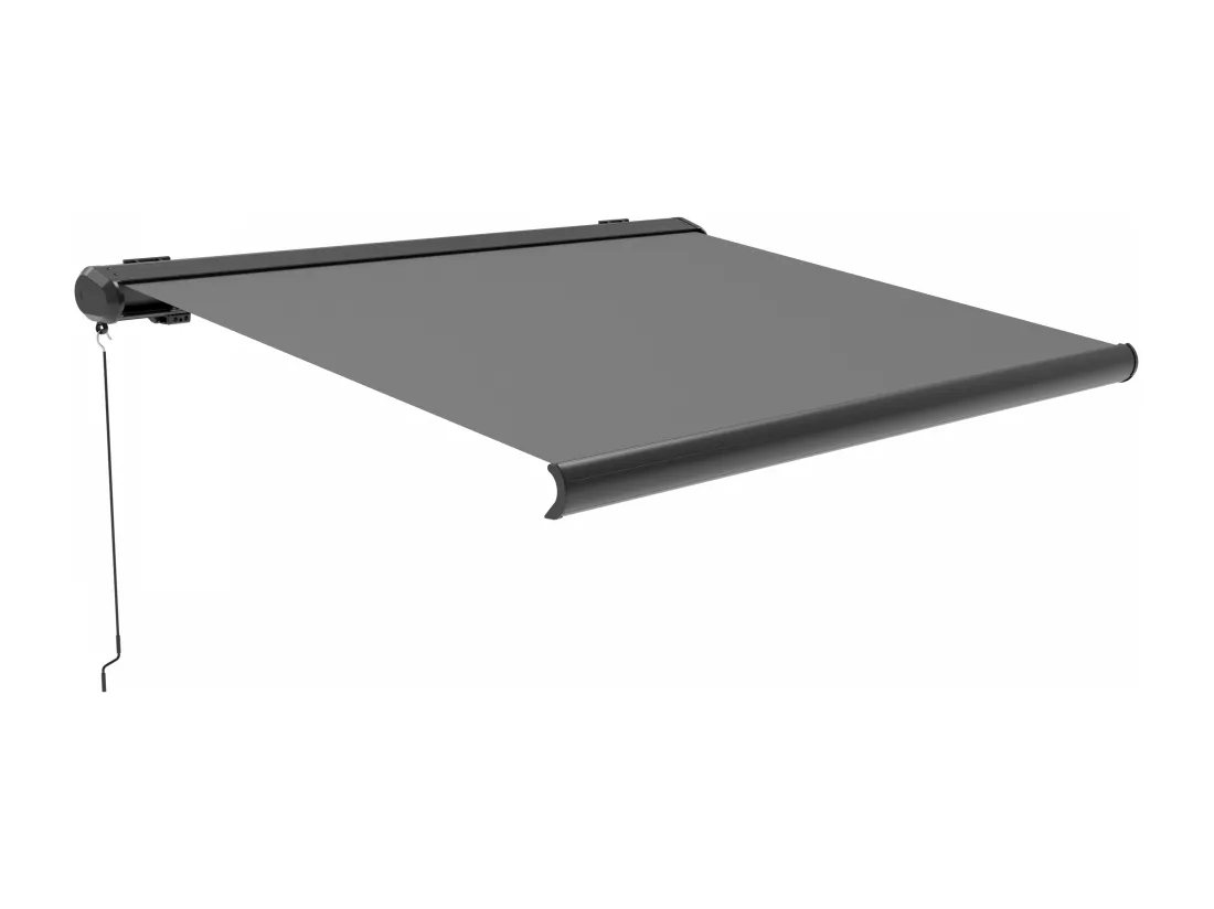 Store banne coffre integral 2.5x2m aluminium gris