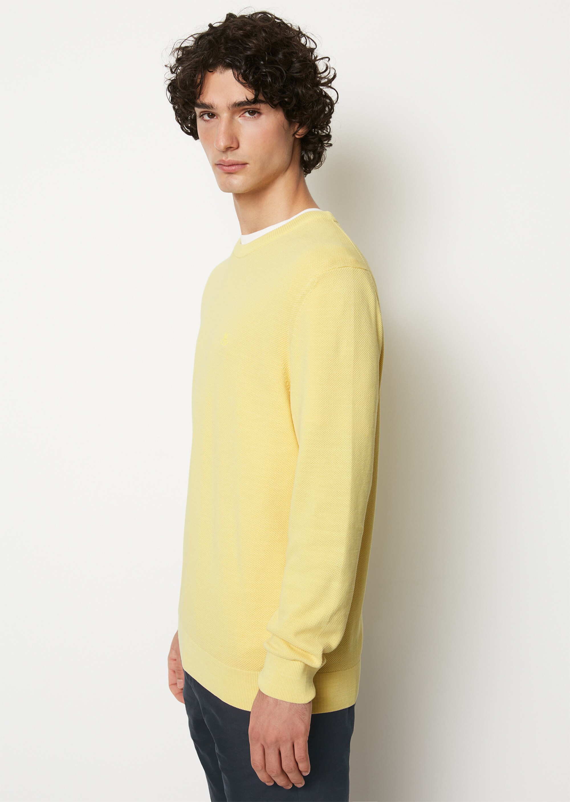Pullover regular mit feiner Piqué-Struktur