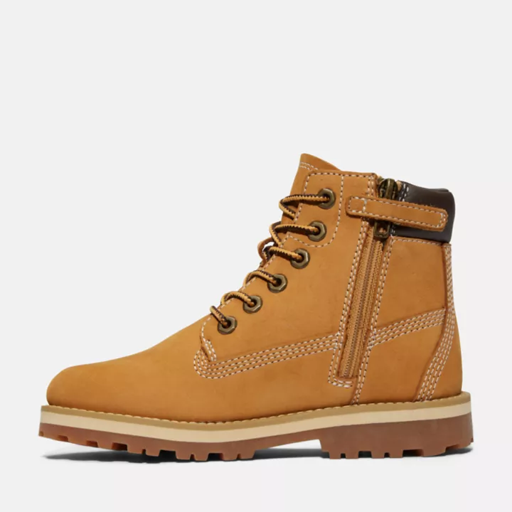 6-Inch Boot Courma Kid à zip latéral pour enfant en jaune