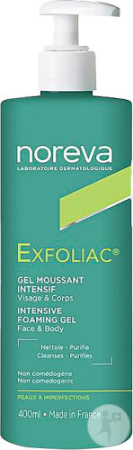 Noreva Exfoliac Gel Moussant Intensif Visage Et Corps Peaux À Imperfections Flacon-Pompe 400ml