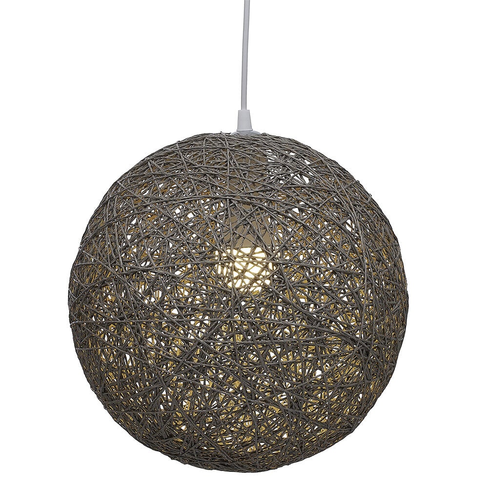 Suspension boule papier filaire gris Ø30cm
