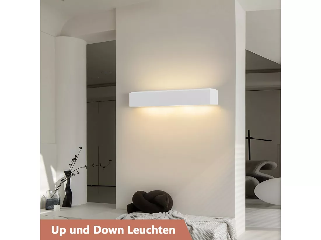 NETTLIFE Applique murale d'intérieur en plâtre blanc G9 moderne pour couloir, escalier, haut et bas