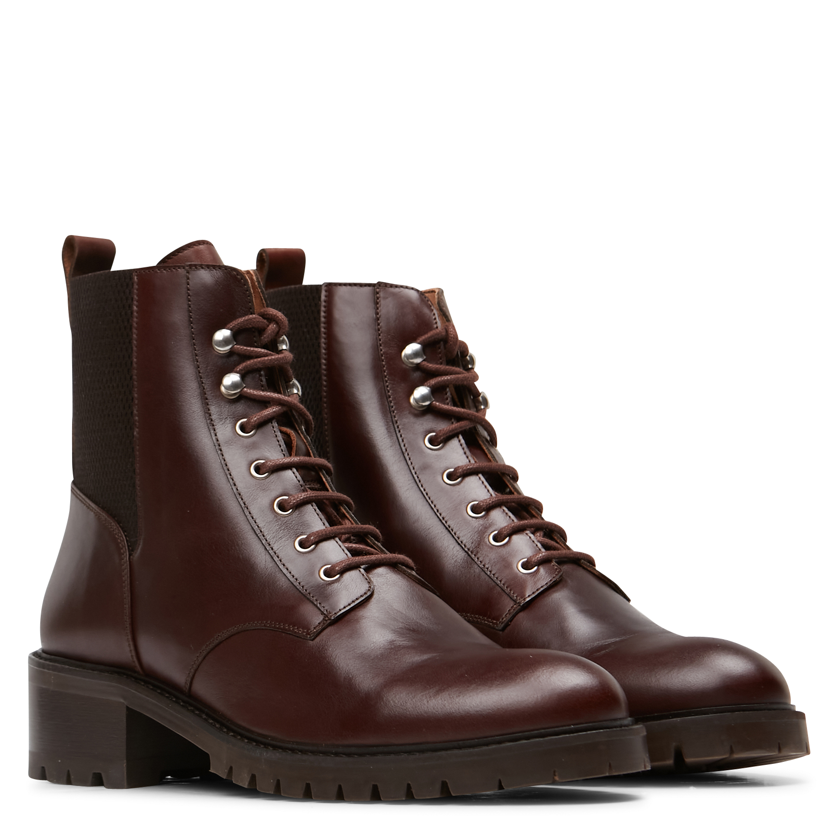 AZELIE - Bottines en cuir | Marron