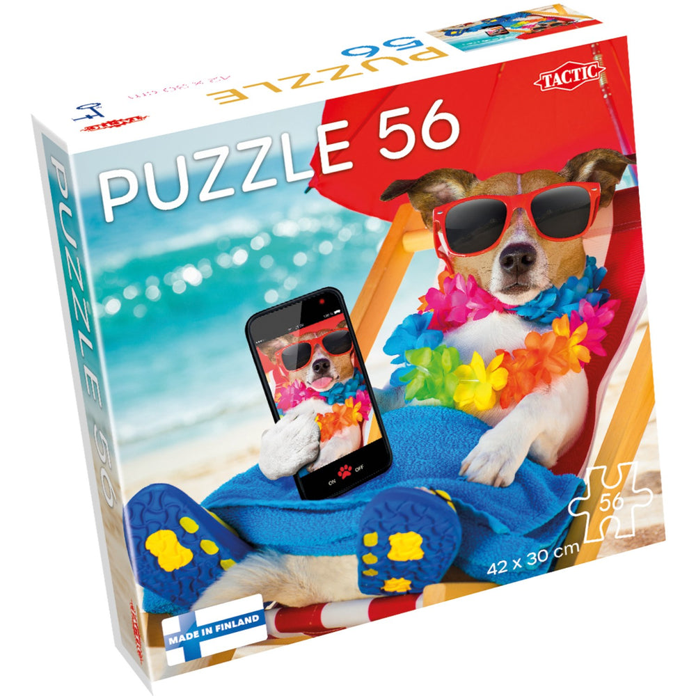 Køb Tactic Games Puzzle Lovers, Dog Resting 56 Pcs Puzzle