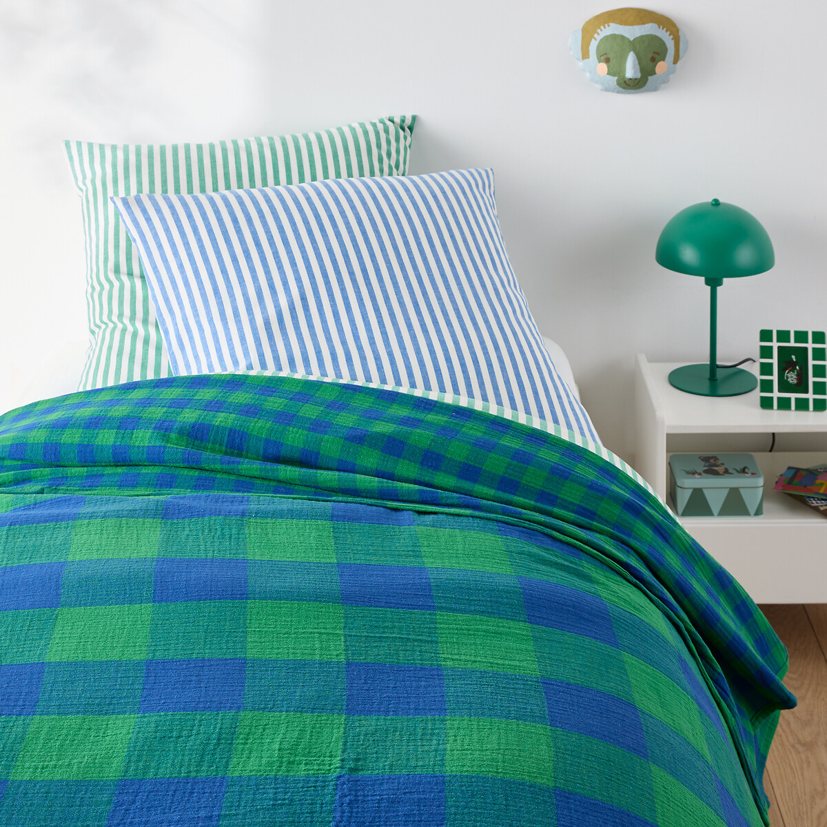 LA REDOUTE INTERIORS<br>Colcha xadrez em tetra, Calix