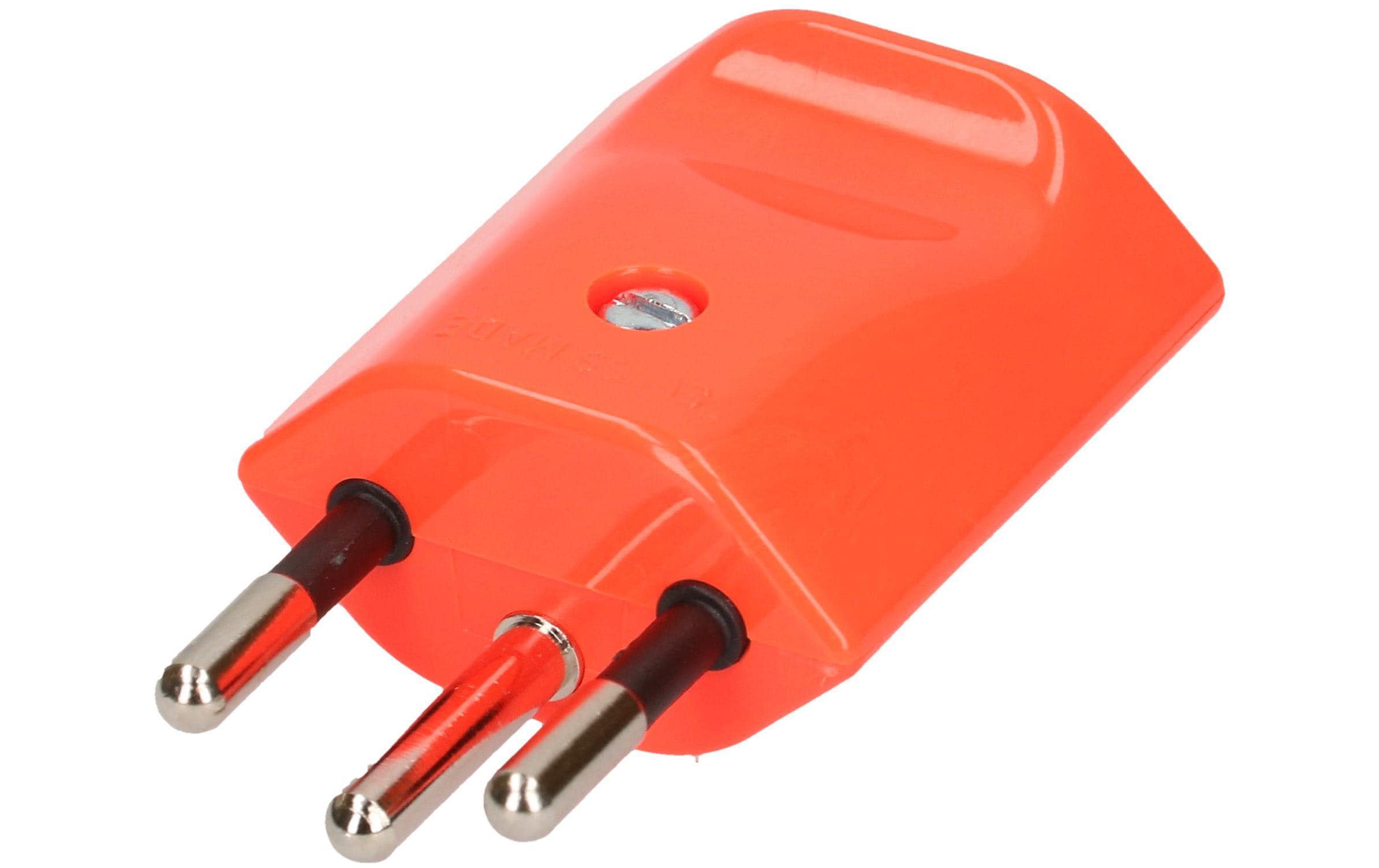 Montagestecker 250 V, Rot, 1 StückSchweizer Netzstecker