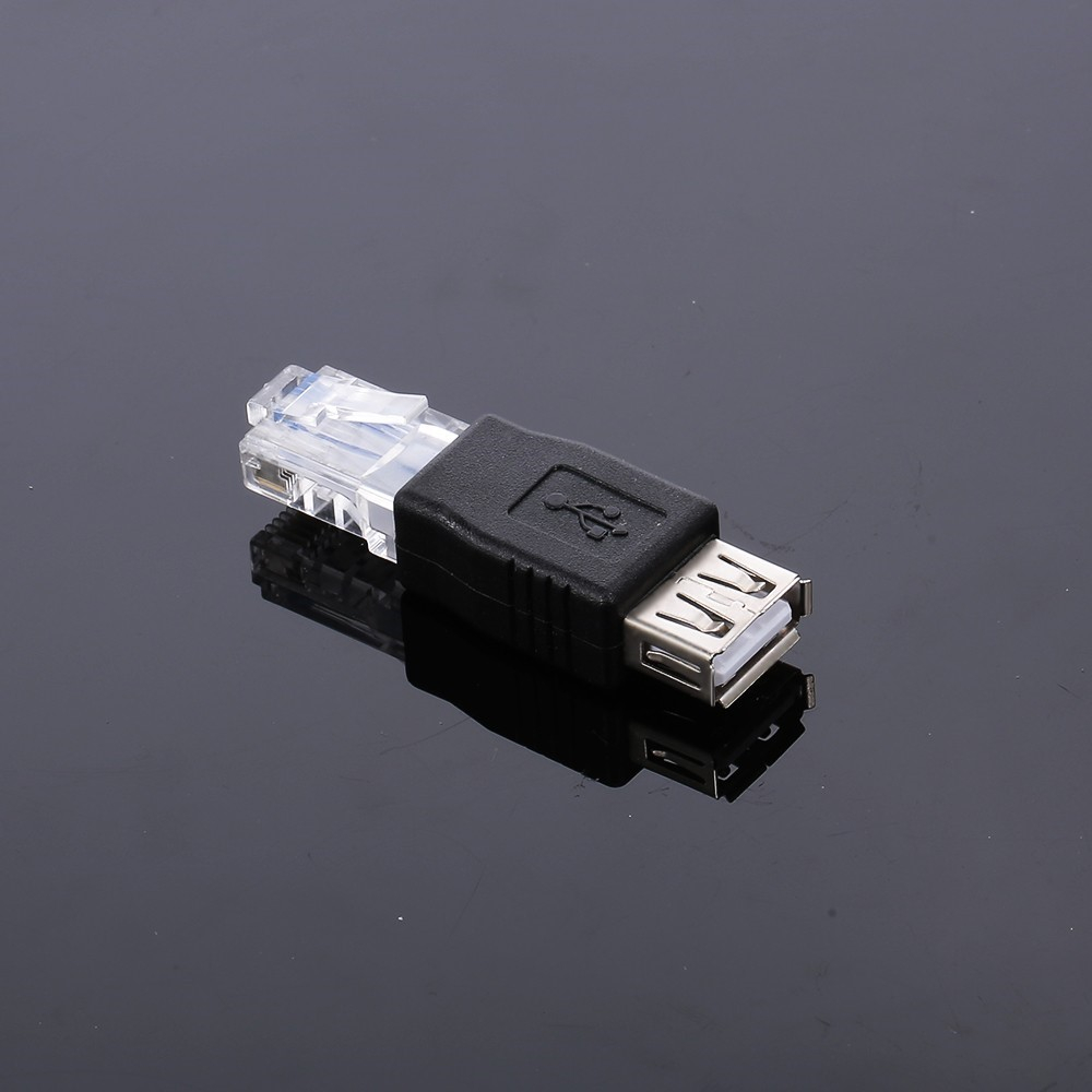 USB A auf Ethernet LAN RJ45 Adapter - Schwarz