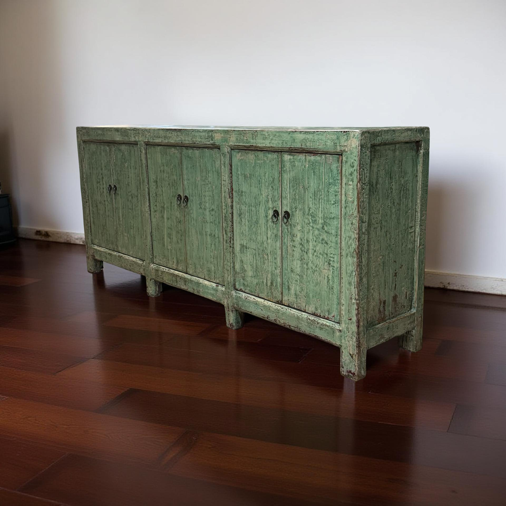 Dressoir groen 6dr droog uniek