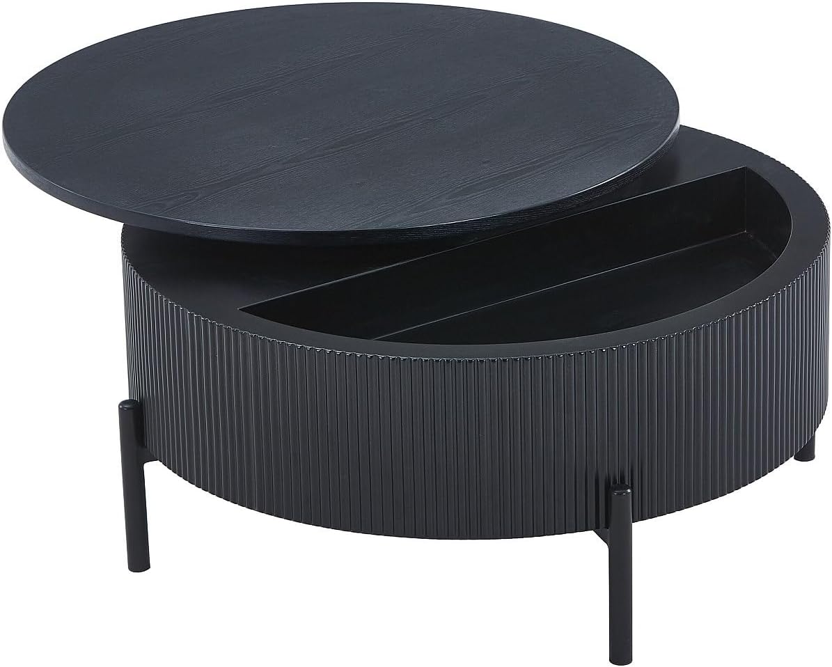 Vente-unique - Couchtisch ñ Schwarz ñ Holz, Panel ñ Norvana