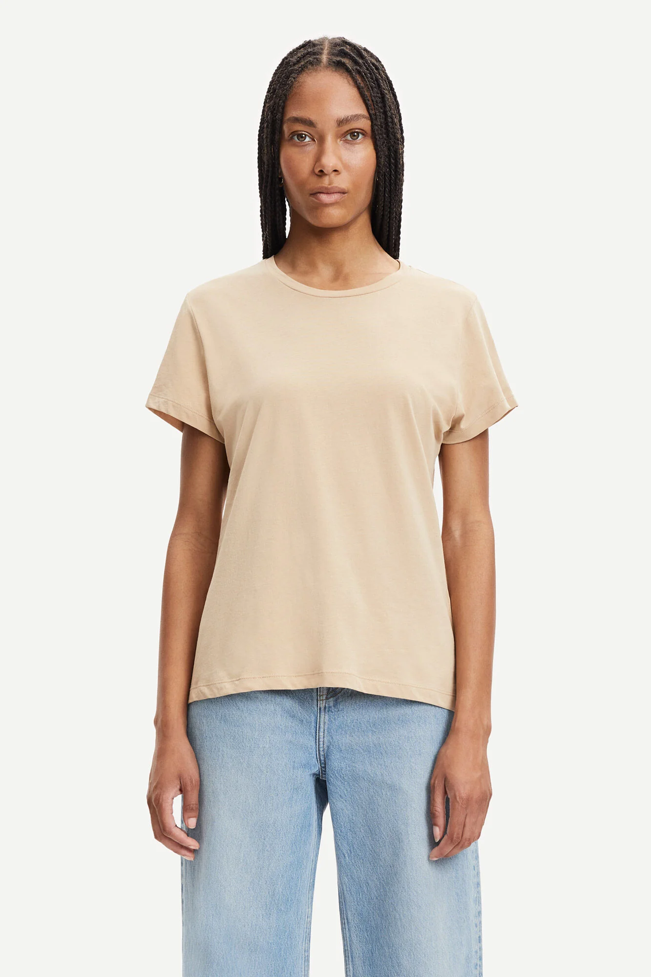 Samsøe Samsøe  Solly Solid t-shirt - Humus