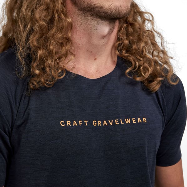 Maillot VTT CRAFT ADV GRAVEL SS TEE BLACK-MELANGE