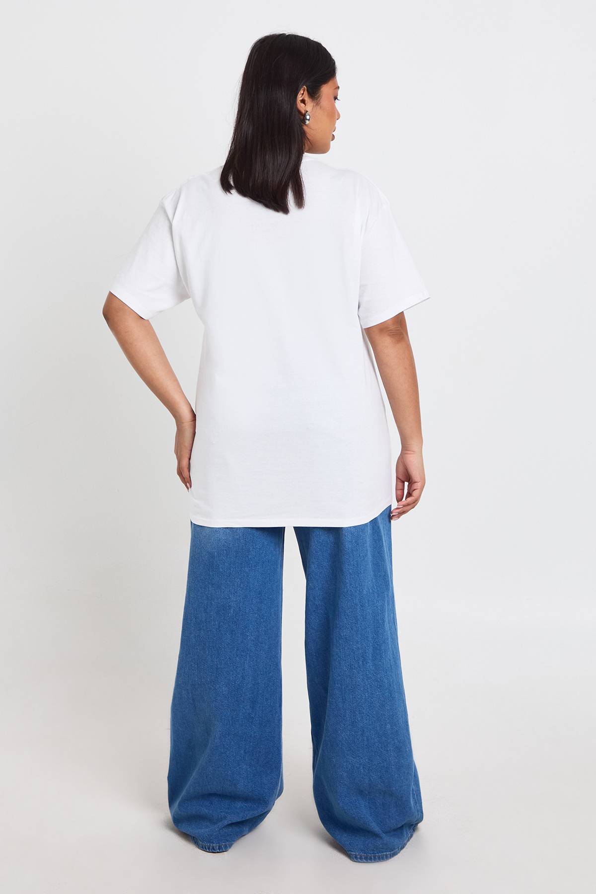 boohoo T-shirt Oversize Grande Taille Avec Slogan Et Boule Disco