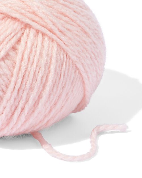 fil de laine acrylique rose pâle 100g 165m