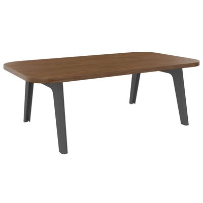 Table basse ILO - L114xP67xH39 cm - pieds carbone - finition noyer