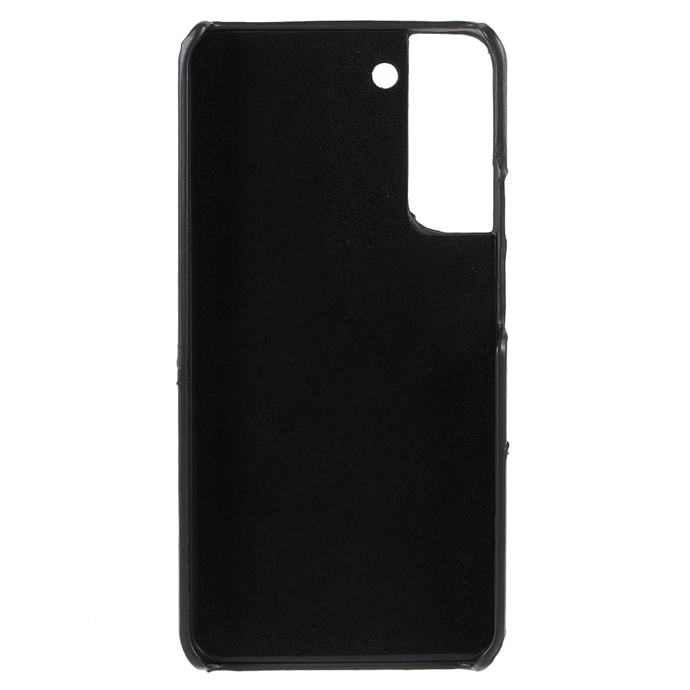 Samsung Galaxy S22 5G Leder Hülle Snap Case   Kartenfach - Schwarz