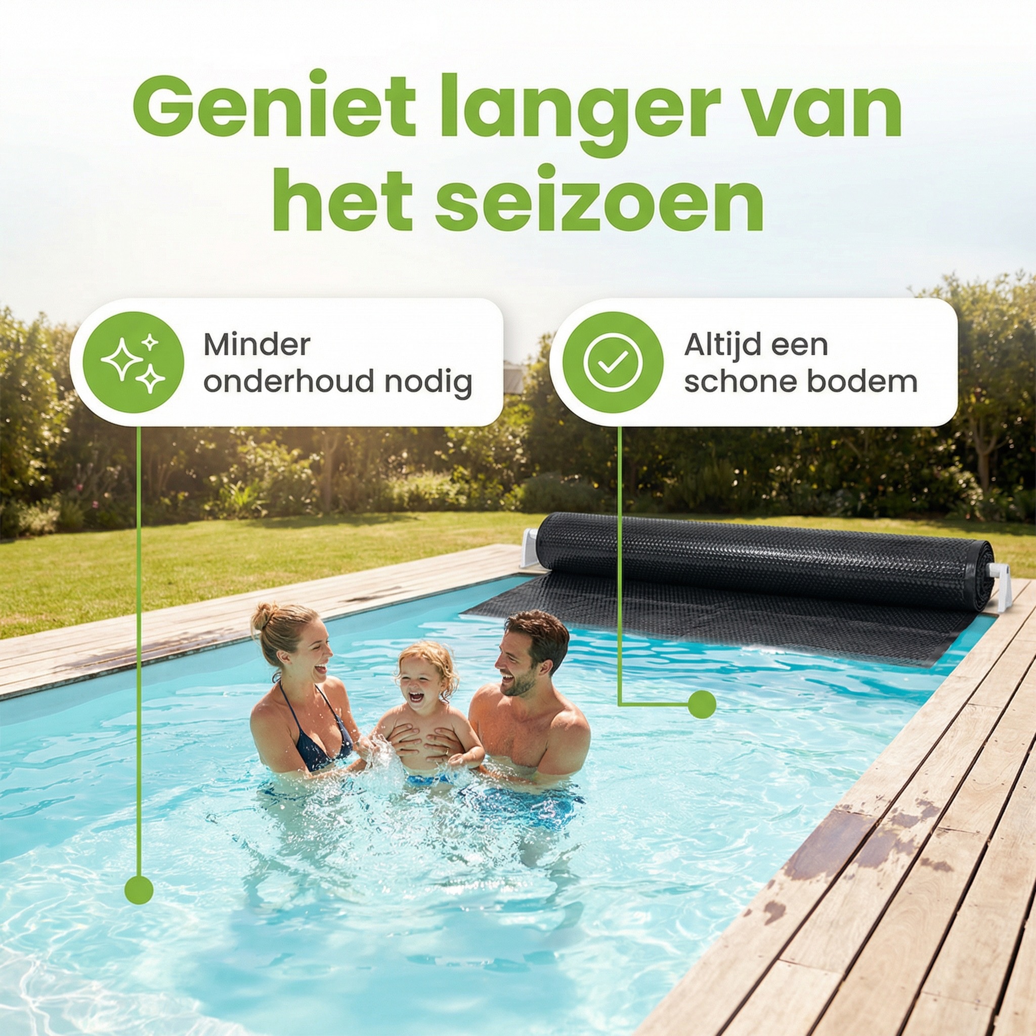 Comfortpool Pro 260x160 cm afdekzeil - Black