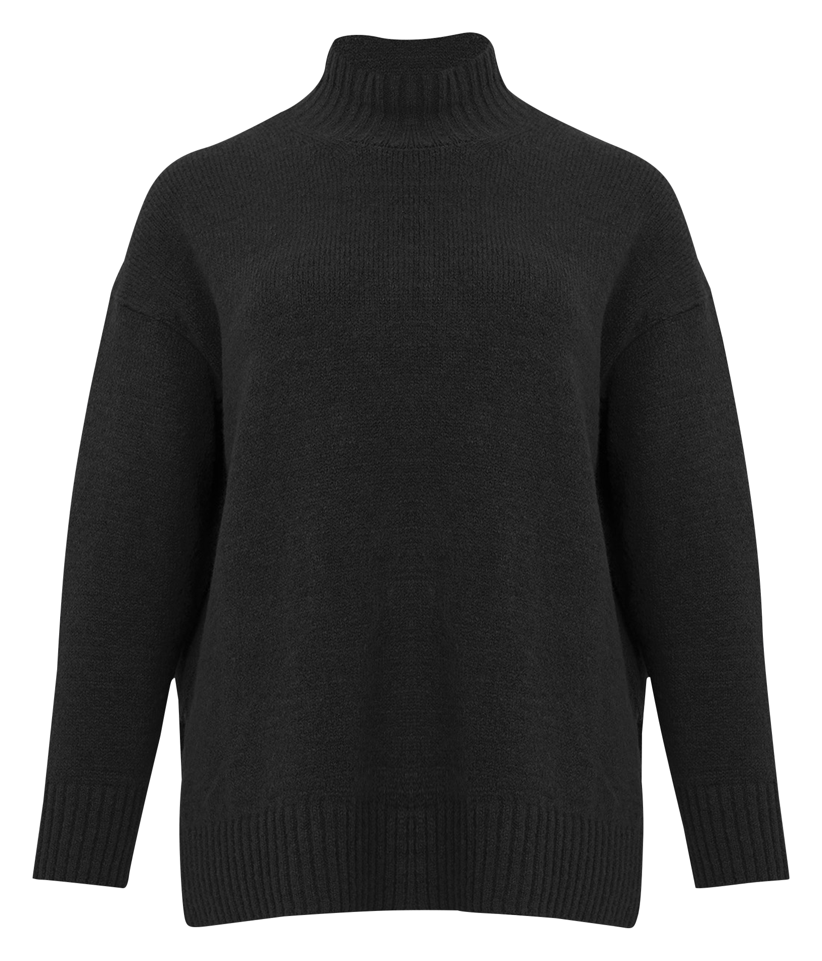 Pull col montant| Noir