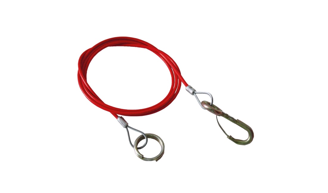 Sikkerhedswire med ring 1615mm 3500kg