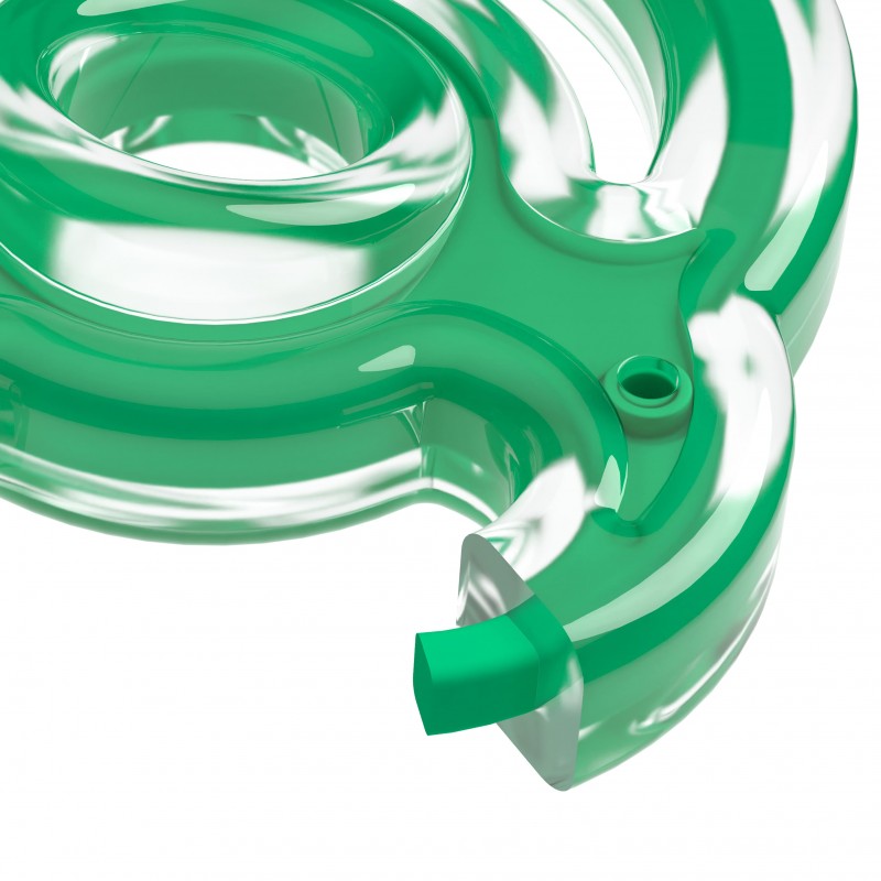 Brinquedo para mastigar Zeus Duo Ninja Star para cães, 12,5 cm, verde, aroma de menta