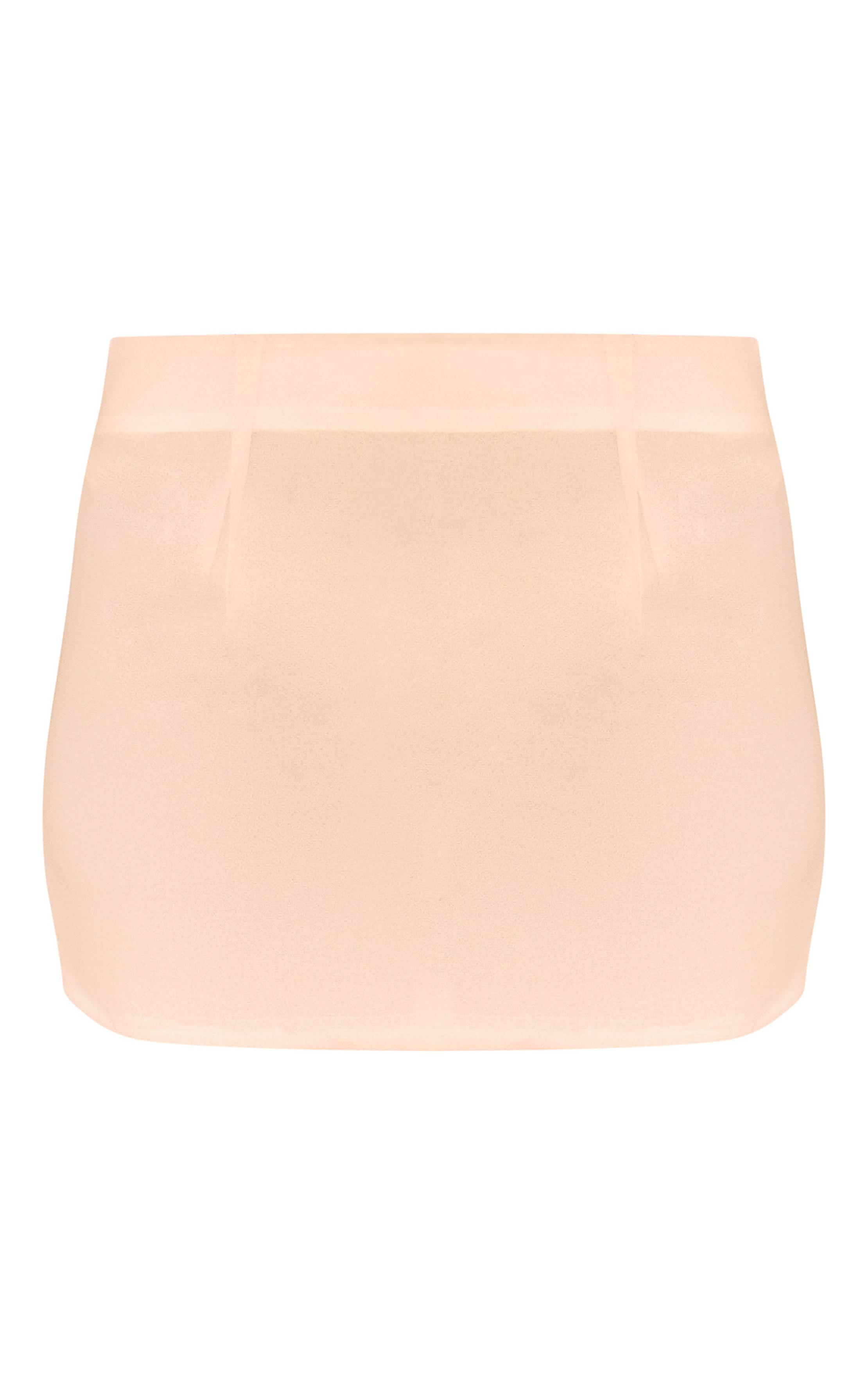 Rose Ensemble Jupe Courte En Mousseline Imprimé Ombré