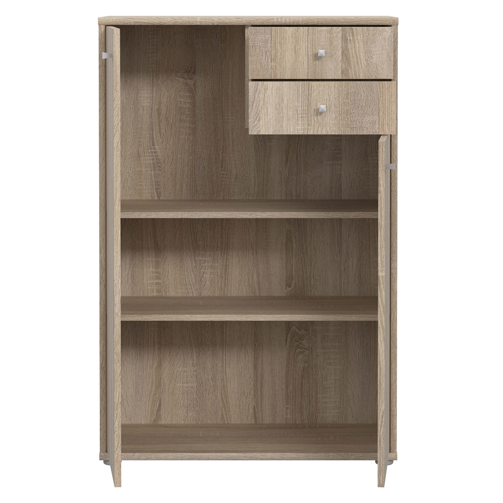 Kommode - Sonoma Eiche - 74 cm breit - 2 Türen - 2 Schubfächer