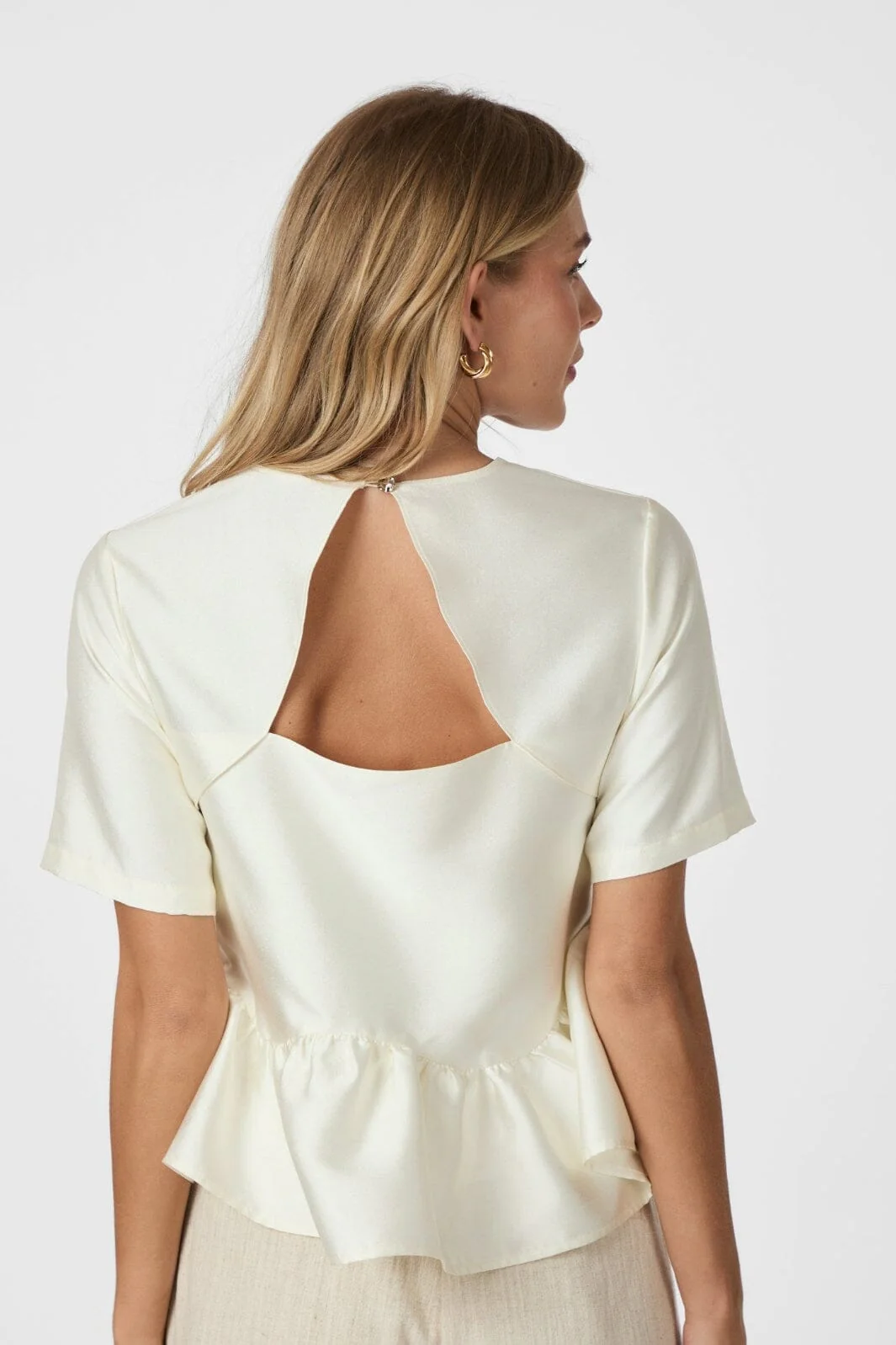 Neo Noir Alva Dull Satin Blouse 165748