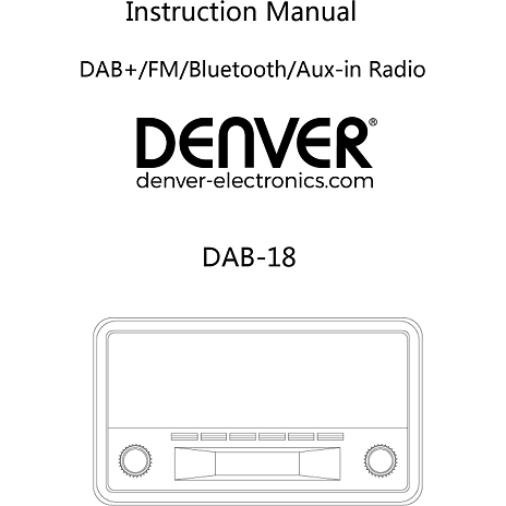 Denver DAB-18 DAB+/FM radio - mørkegrå