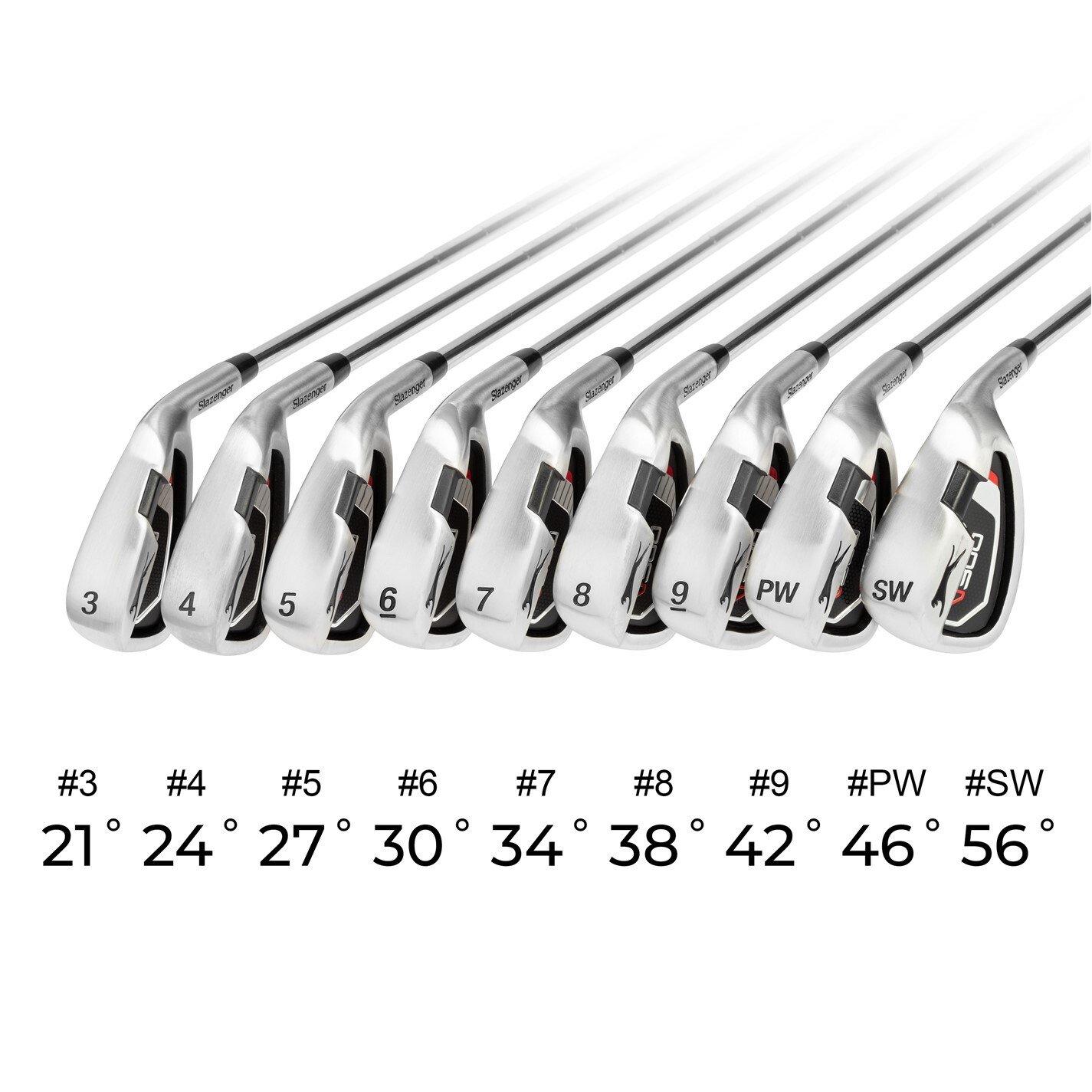 Slazenger Mens V300 Golf Irons Steel Shaft Right Hand & Left Hand