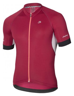 Maillot Manches Courtes Spiuk Helios Rouge Bordeaux
