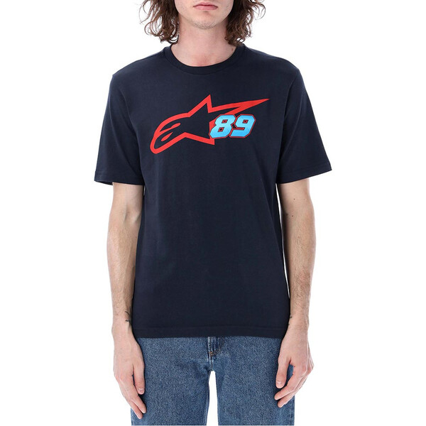 jorge martin - T-shirt Dual 89 Alpinestars N°1 Bleu / Rouge