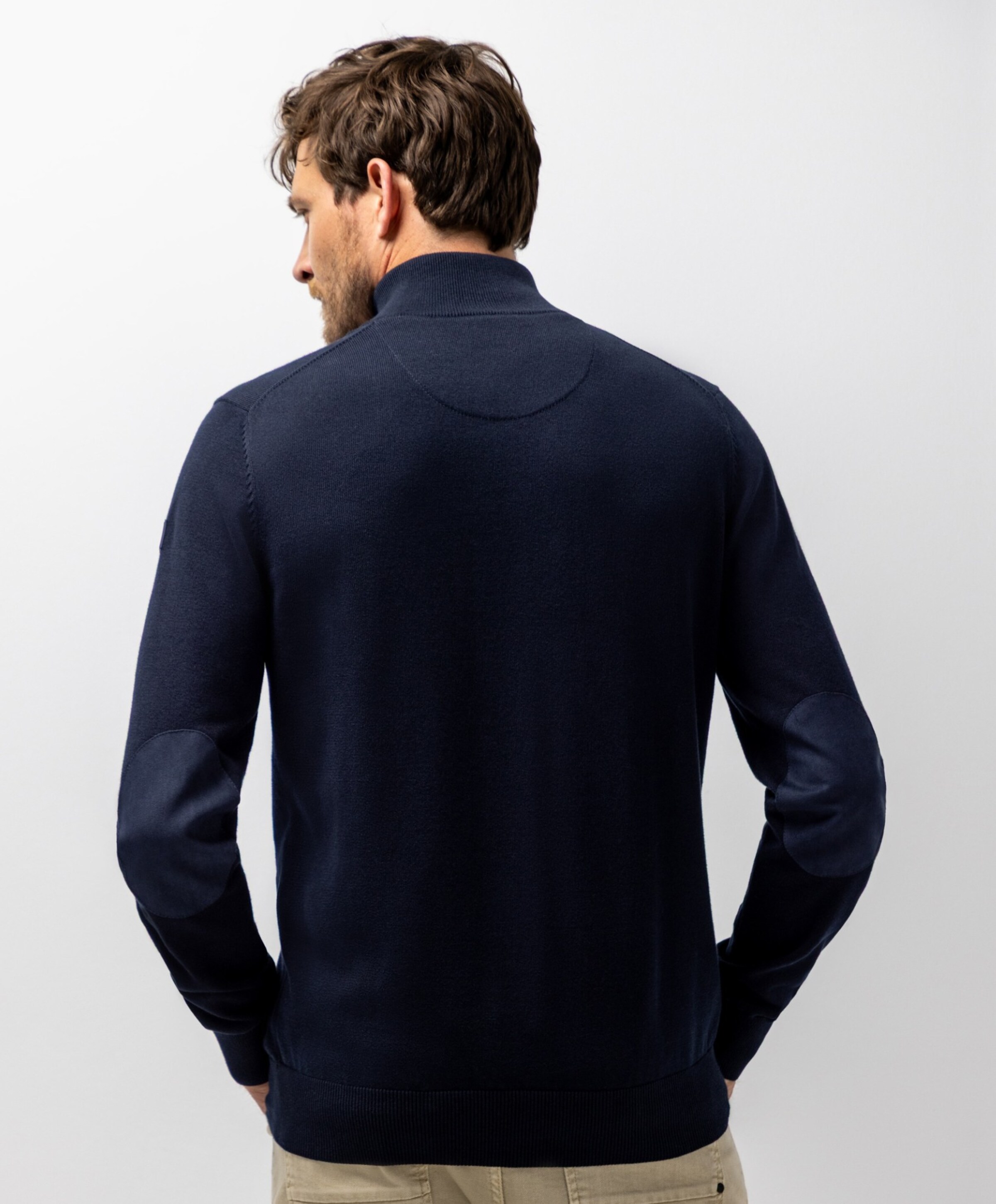 State of Art Heren trui met rits blauw