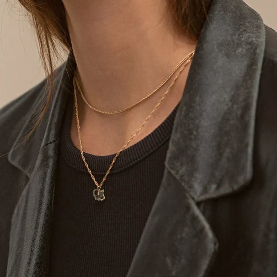 Timi Of Sweden You Are Strong Citrine Necklace Gold