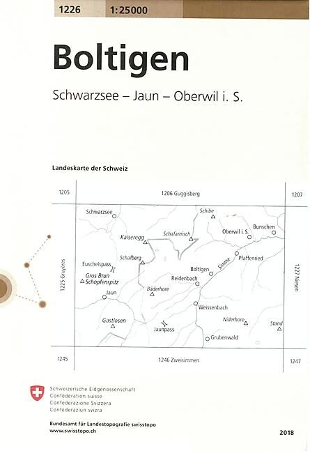 BUNDESAMT - 1226 BOLTIGEN ECHELLE 1 25 000